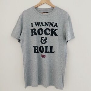 NEW KISS I Want To Rock & Roll Graphic Tee